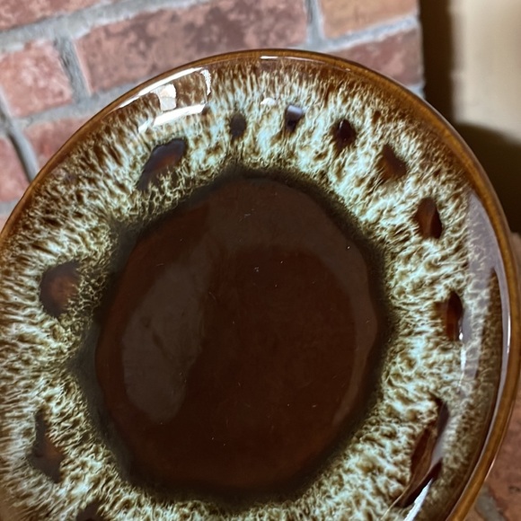 Harker Pottery Brown Drip Glazed Bread Side Plate Set of 6 - Picture 3 of 4
